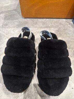UGG Fluff Yeah Slide Women's Slipper - Black - US Size 9